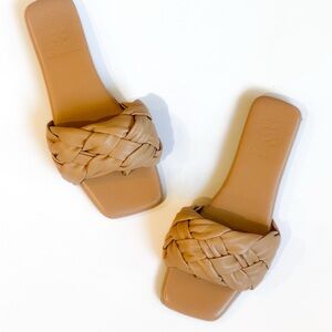 **SOLD** Vince Camuto Tan Braided Slide Sandals